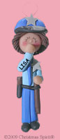 Female Police Ornament